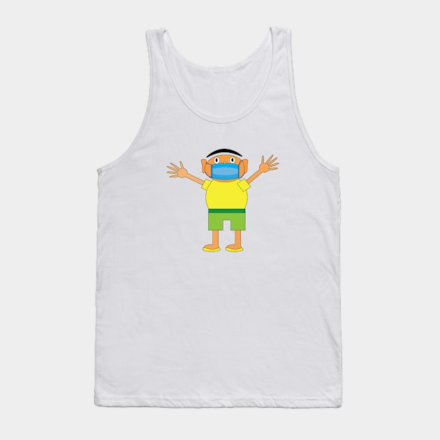 Funny Face Mask! Tank Top by Madhur